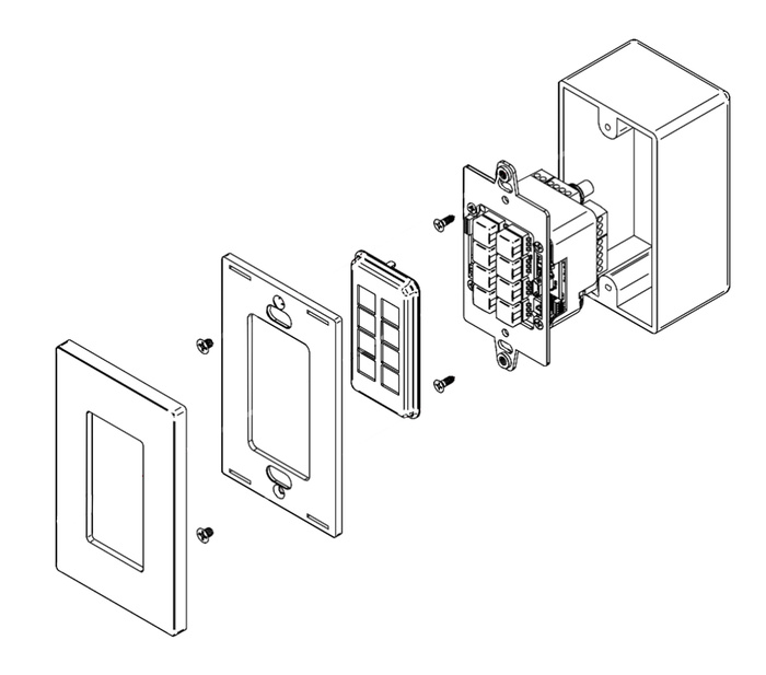 Kramer RC-308/US-D 8–Button PoE And I/O Control Keypad