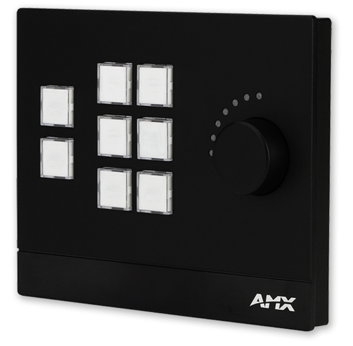 AMX FG2102-08 Massio 8-Button Ethernet ControlPad With Volume Knob