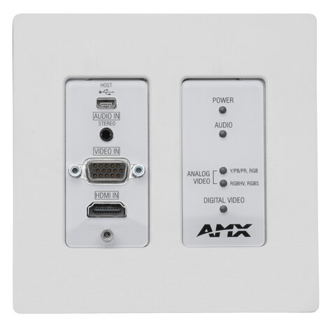 AMX NMX-ENC-N2315-WP N2300 Series 4K UHD Video Over IP Decor Style Wallplate Encoder With KVM