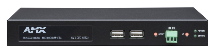 AMX NMX-DEC-N2322 N2300 Series 4K UHD Video Over IP PoE Stand Alone Decoder With KVM