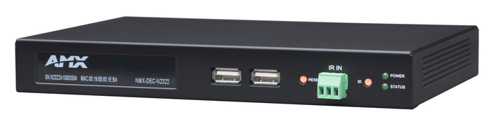 AMX NMX-DEC-N2322 N2300 Series 4K UHD Video Over IP PoE Stand Alone Decoder With KVM