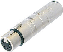 Neutrik NA3M5F 3-pin XLRM To 5-pin XLRF DMX Adapter