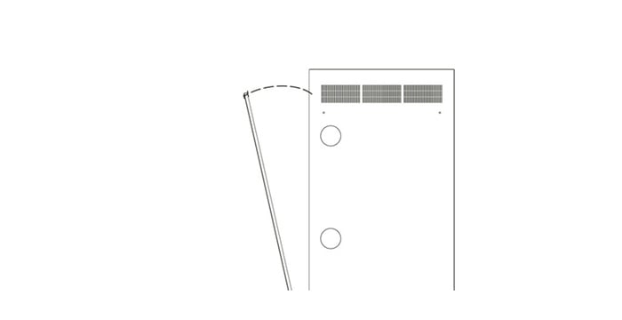 Middle Atlantic WR-RAP-24 24-Space Rear Access Panel For WR Series Rack Enclosures