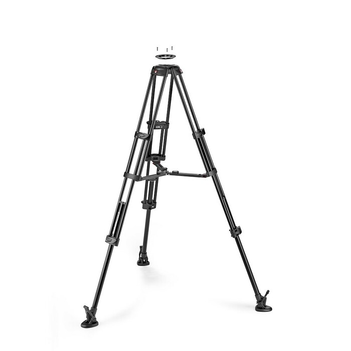 Manfrotto MVTTWINMAUS Aluminum Twin Leg Video Tripod With Mid Level Spreader