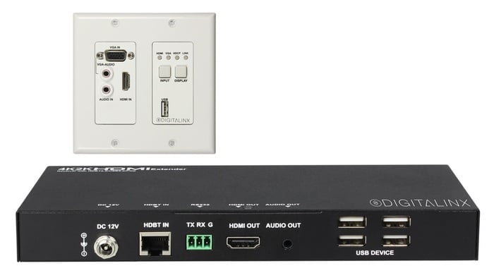 Intelix DL-HDBT2-WP-KIT DigitaLinx HDMI, VGA And USB 2.0 Extender Set