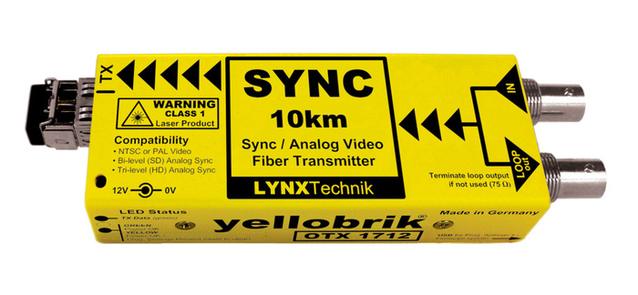 LYNX Technik Inc. LNX-OTX-1712-ST Yellobrik OTX 1712 Analog Video/Sync Transmitter