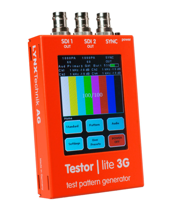 LYNX Technik Inc. LNX-PTG-1802 LYNX Technik PTG 1802 Testor Lite 3G SD/HD/3G Test Pattern G