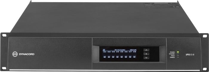 Dynacord IPX10:8 Multi-Channel Installation DSP Amplifier With Digital PFC Supply, 8x1250W