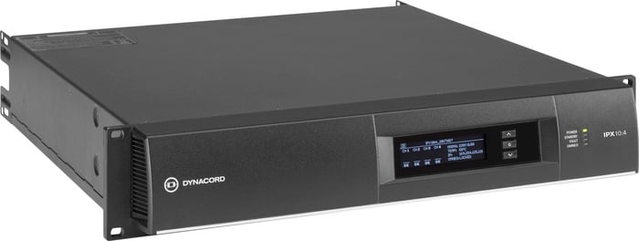 Dynacord IPX10:4 Multi-Channel Installation DSP Amplifier With Dante And OCA, 4x2500W, 70V/100V