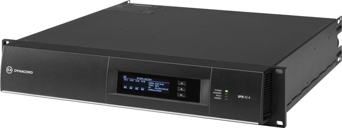 Dynacord IPX10:4 Multi-Channel Installation DSP Amplifier With Dante And OCA, 4x2500W, 70V/100V