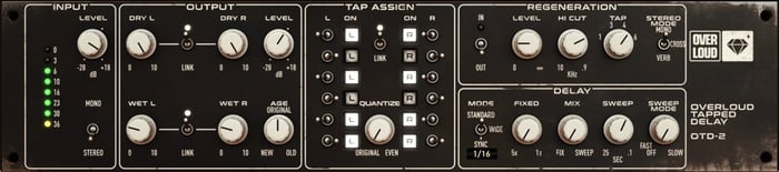 Overloud OTD-2 Vintage Tapped Delay Emulation Plugin With 2-Channel 6-Tap Delay And Beat Sync [Download]