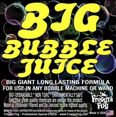 Froggy's Fog BIG Bubble Juice Long-Lasting Large Bubble Fluid, 4 Gallons