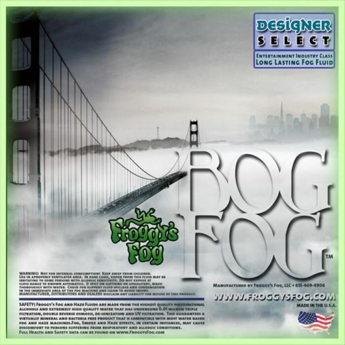 Froggy's Fog Bog Fog Extreme High Density Water-based Fog Fluid, 2.5 Gallons