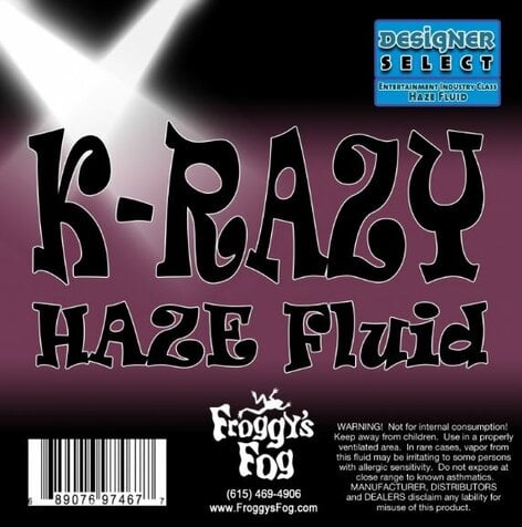 Froggy's Fog Krazy Haze Water-based Haze Fluid For Martin K-1 Hazer, 2.5 Gallons