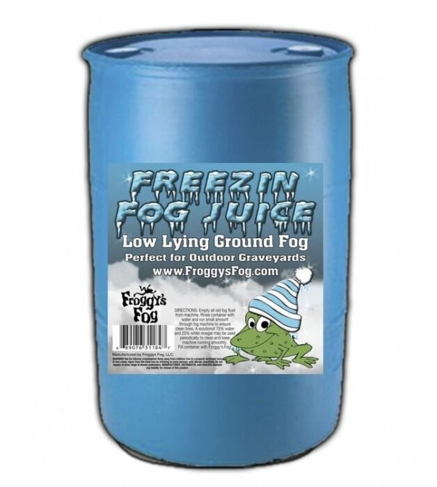 Froggy's Fog Freezin Fog Low Lying Water-based Fog Machine Fluid, 55 Gallons