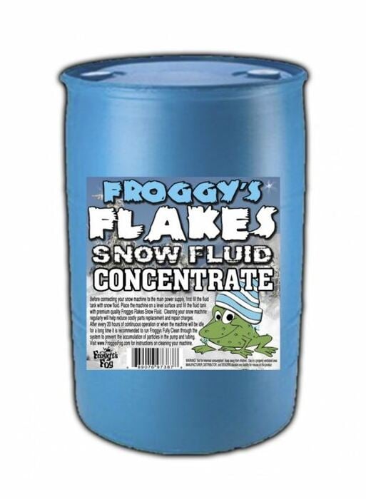 Froggy's Fog EXTRA DRY Snow Juice Concentrate Highly Evaporative Formula For <30ft Float Or Drop, 55 Gallons, Makes 880 Gallons