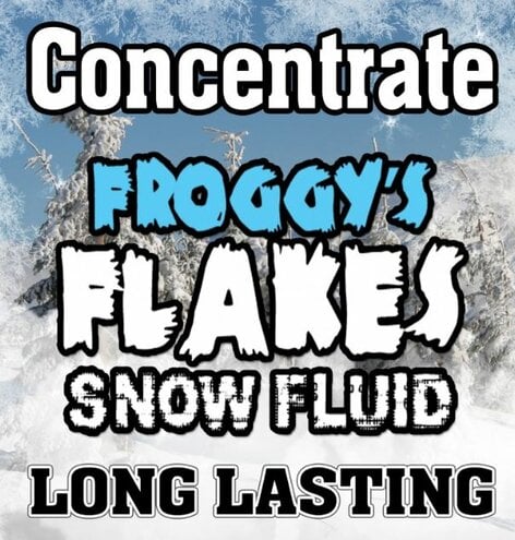 Froggy's Fog LONG LASTING Snow Juice Concentrate Slow Evaporation Formula For >75ft Float Or Drop, 8oz Bottle, Makes 1 Gallon