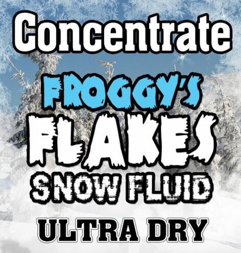 Froggy's Fog ULTRA DRY Snow Juice Concentrate Ultra Evaporative Formula For 30-50ft Float Or Drop, 8oz Bottle, Makes 1 Gallon