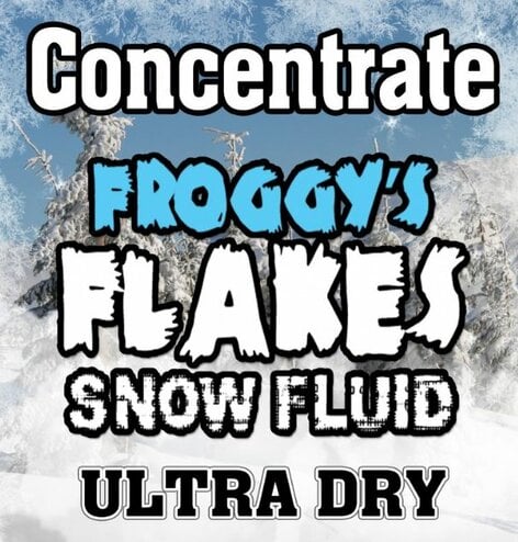 Froggy's Fog ULTRA DRY Snow Juice Concentrate Ultra Evaporative Formula For 30-50ft Float Or Drop, 55 Gallons, Makes 880 Gallons