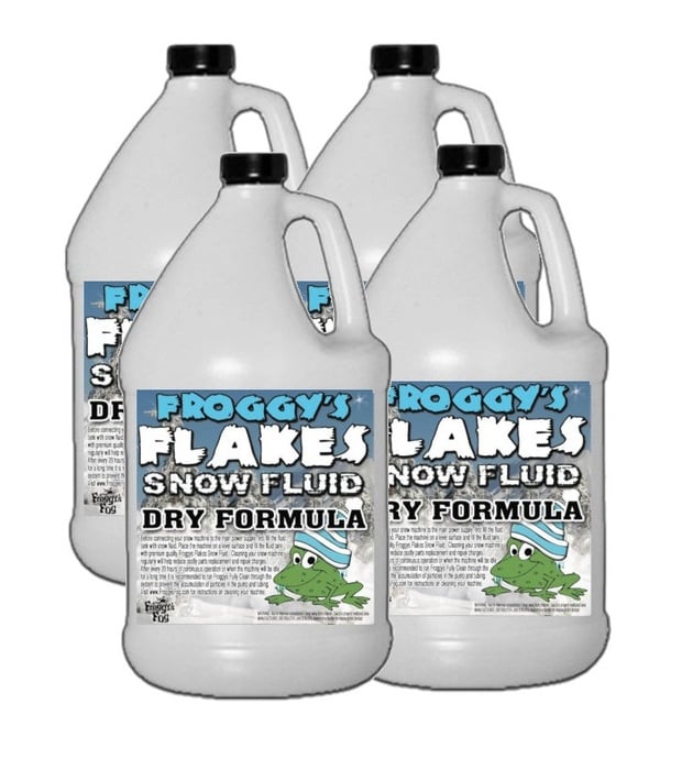 Froggy's Fog DRY Snow Juice Low Residue Formula For 50-75ft Float Or Drop, 4 Gallons