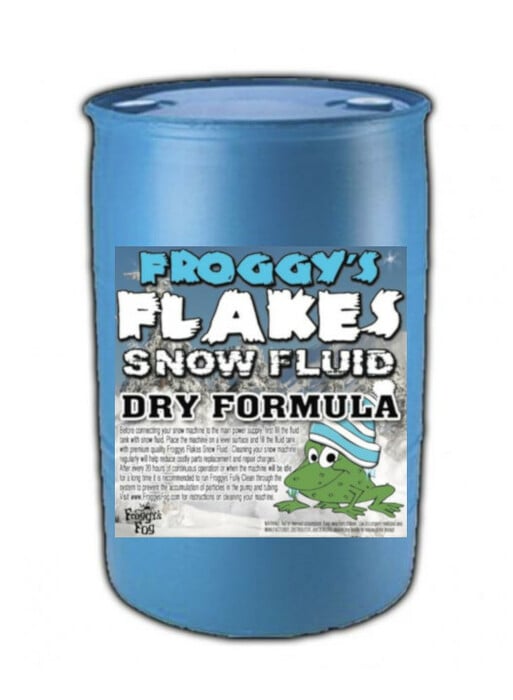 Froggy's Fog DRY Snow Juice Low Residue Formula For 50-75ft Float Or Drop, 55 Gallons