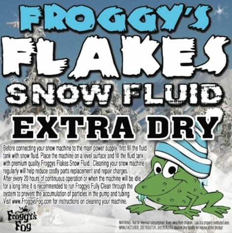 Froggy's Fog EXTRA DRY Outdoor Snow Juice Highly Evaporative Formula For <30ft Float Or Drop, 4 Gallons