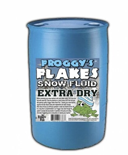 Froggy's Fog EXTRA DRY Outdoor Snow Juice Highly Evaporative Formula For <30ft Float Or Drop, 55 Gallons