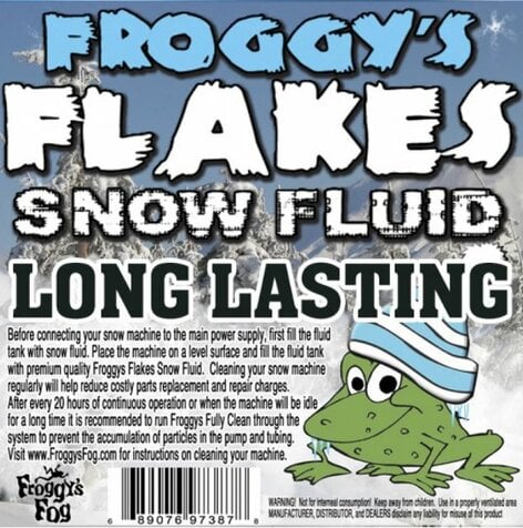 Froggy's Fog LONG LASTING Snow Juice Slow Evaporation Formula For >75ft Float Or Drop, 1 Gallon