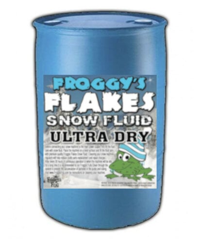 Froggy's Fog ULTRA DRY Snow Juice Ultra Evaporative Formula For 30-50ft Float Or Drop, 55 Gall