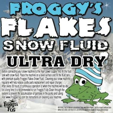 Froggy's Fog ULTRA DRY Snow Juice Ultra Evaporative Formula For 30-50ft Float Or Drop, 55 Gall
