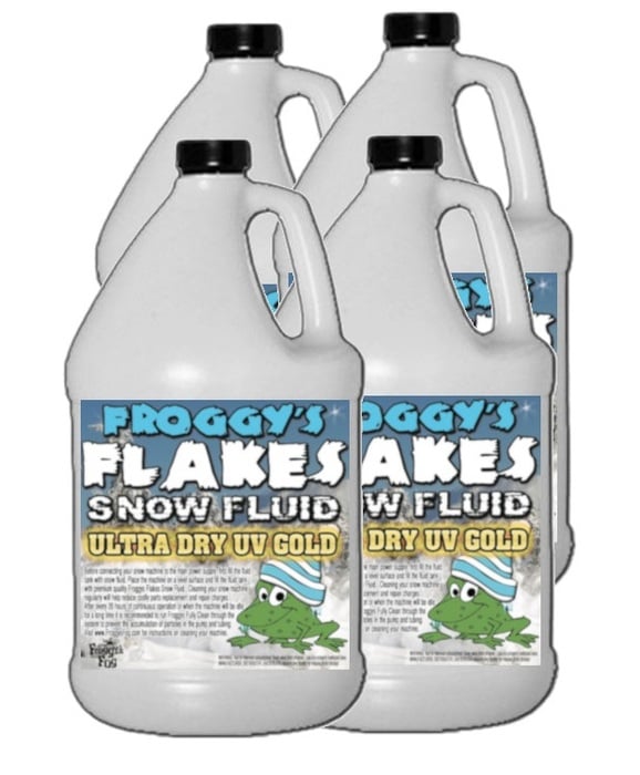 Froggy's Fog UV REACTIVE Snow Juice Gold Reactive Formula, 4 Gallons