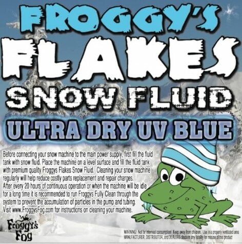Froggy's Fog UV REACTIVE Snow Juice Blue Reactive Formula, 55 Gallons