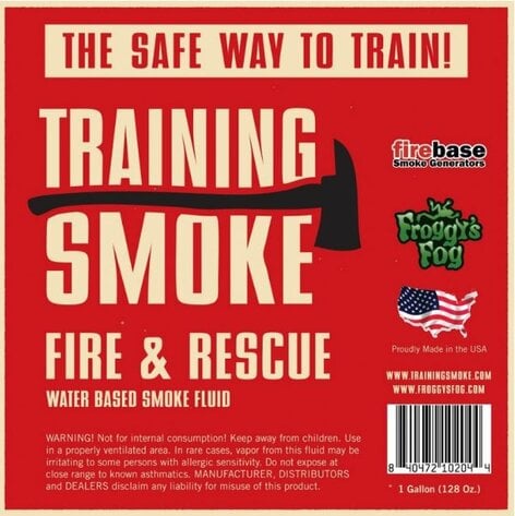 Froggy's Fog Training Smoke Fire & Rescue Long Hang Time Water-based Smoke Fluid, 2.5 Gallons