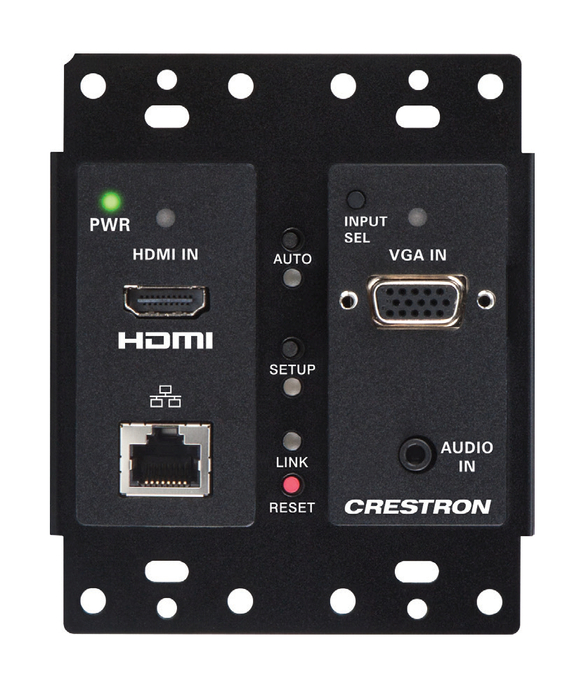 Crestron HD-TX-201-C-2G-E-B-T DM Lite HDMI Over CATx Transmitter And 2x1 Auto-Switcher With VGA, Black