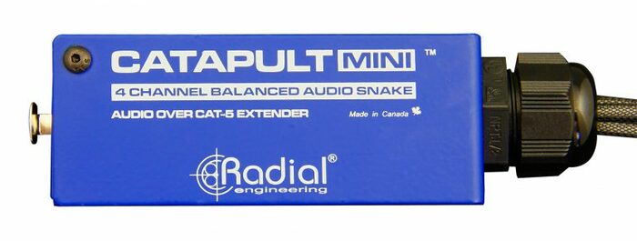 Radial Engineering Catapult Mini TRS 4-Channel Analog Audio Over CAT 5 Cables Breakout Box With Tails