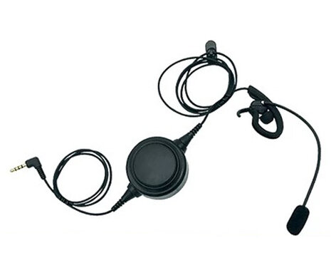 Pliant Technologies PHS-IELPTT-M Left-only, In-ear MicroCom Headset With PTT Button And Single Mini Connector