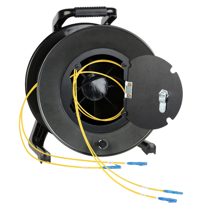 Camplex HF-TR02LC-1000 1000' Hybrid Fiber Systems 2-Ch Fiber Optic Tactical Cable On Reel