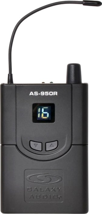 Galaxy Audio AS-950R Wireless In-Ear Monitor Receiver, With EB4 Ear Buds