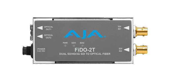 AJA FiDO-2T 2-Channel 3G-SDI To Single-Mode LC Fiber Transmitter
