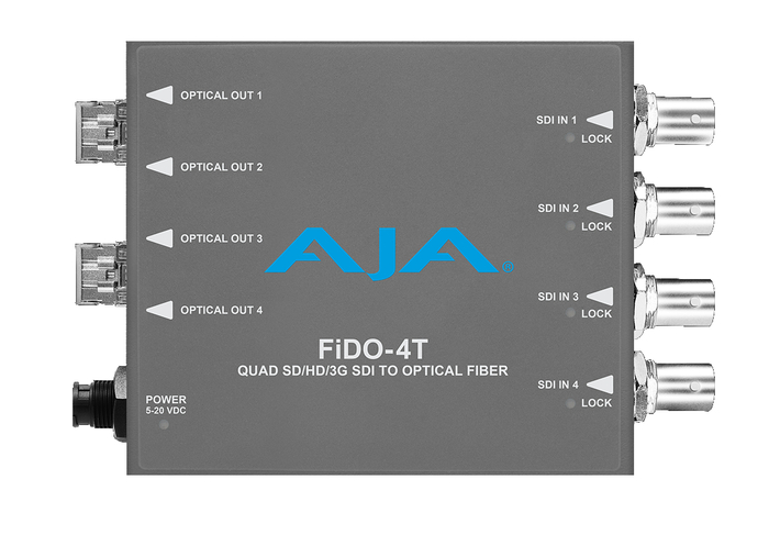AJA FiDO-4T 4-Channel 3G-SDI To LC Optical Fiber Converter