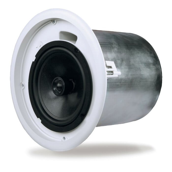 QSC AC-C8T 8" 2-Way Ceiling Speaker, 70/100V With C-ring And Rails