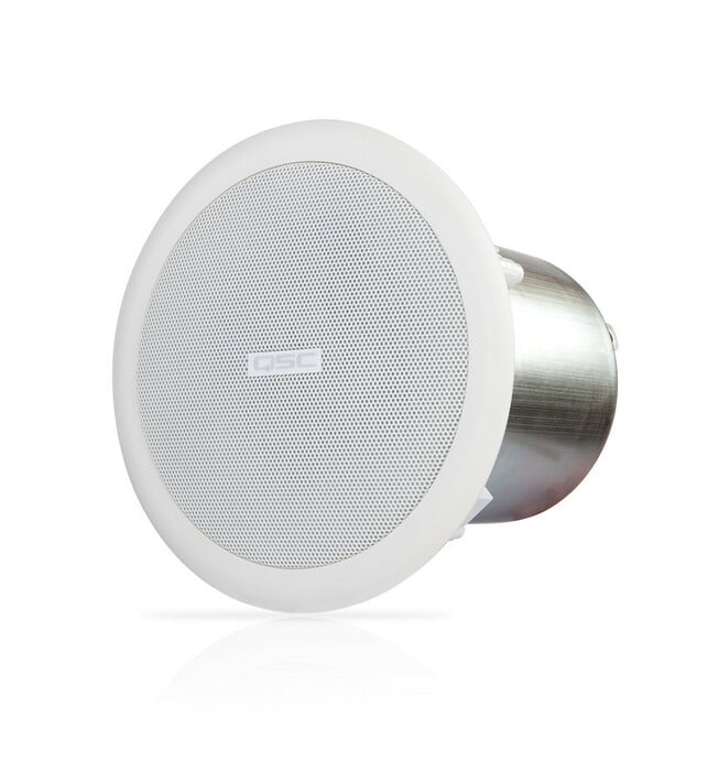 QSC AC-C2T 2.5" Full Range Ceiling Speaker, 70/100V With C-ring And Rails