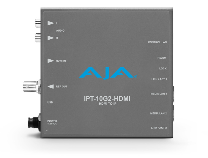 AJA IPT-10G2-HDMI HDMI To SMPTE ST 2110 Video And Audio IP Encoder