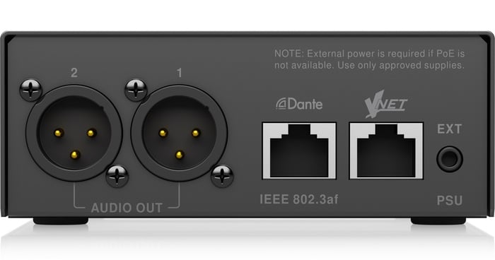 Klark Teknik VNET2 to Dante Bridge Connection Bridge For Dante Sources