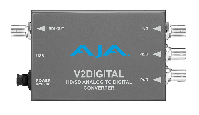 AJA V2Digital Analog To HD/SD-SDI Mini Converter