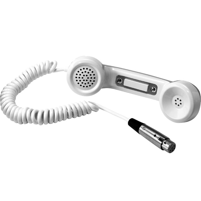 RTS HS6A-BLACK Telephone-style Handset For Intercoms, Black (White Shown)