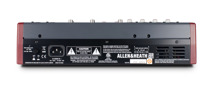 Allen & Heath ZED-10 10-Channel Analog USB Mixer