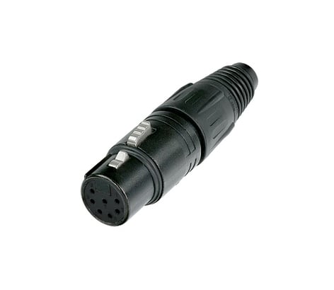 Neutrik NC7FX-B 7-pin Black XLRF Cable Connector With Gold Contacts