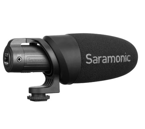 Saramonic CamMic+ On-Camera Unidirectional Shotgun Microphone, AA Battery Powered