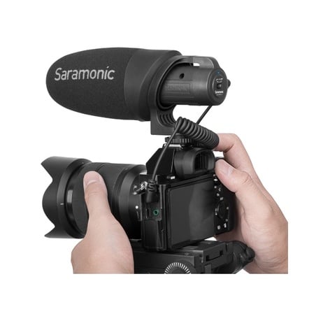 Saramonic CamMic+ On-Camera Unidirectional Shotgun Microphone, AA Battery Powered